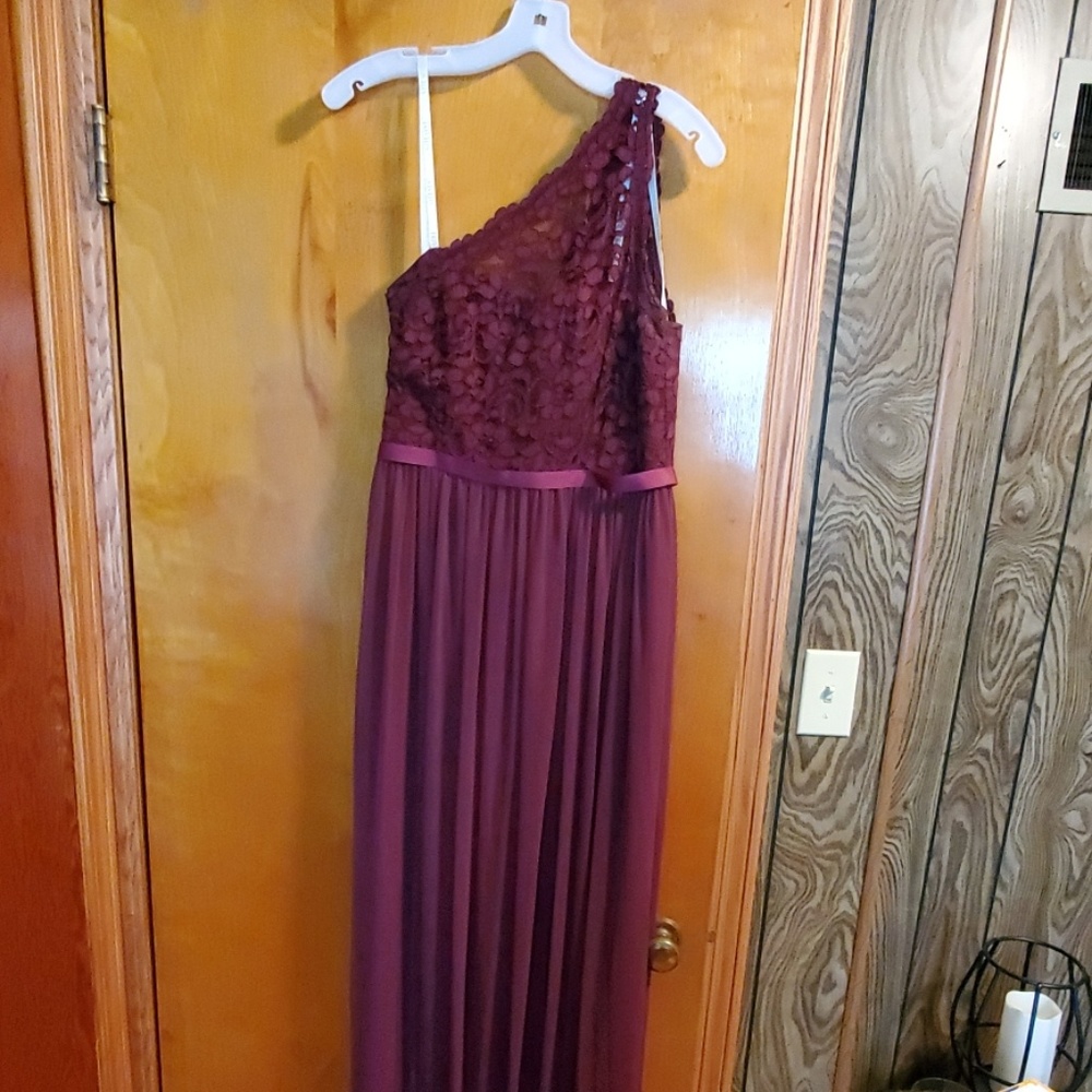 Burgundy bridesmaid dress